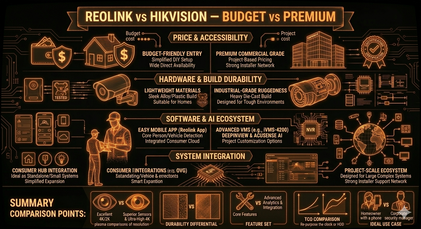 Reolink vs Hikvision — Budget vs Premium