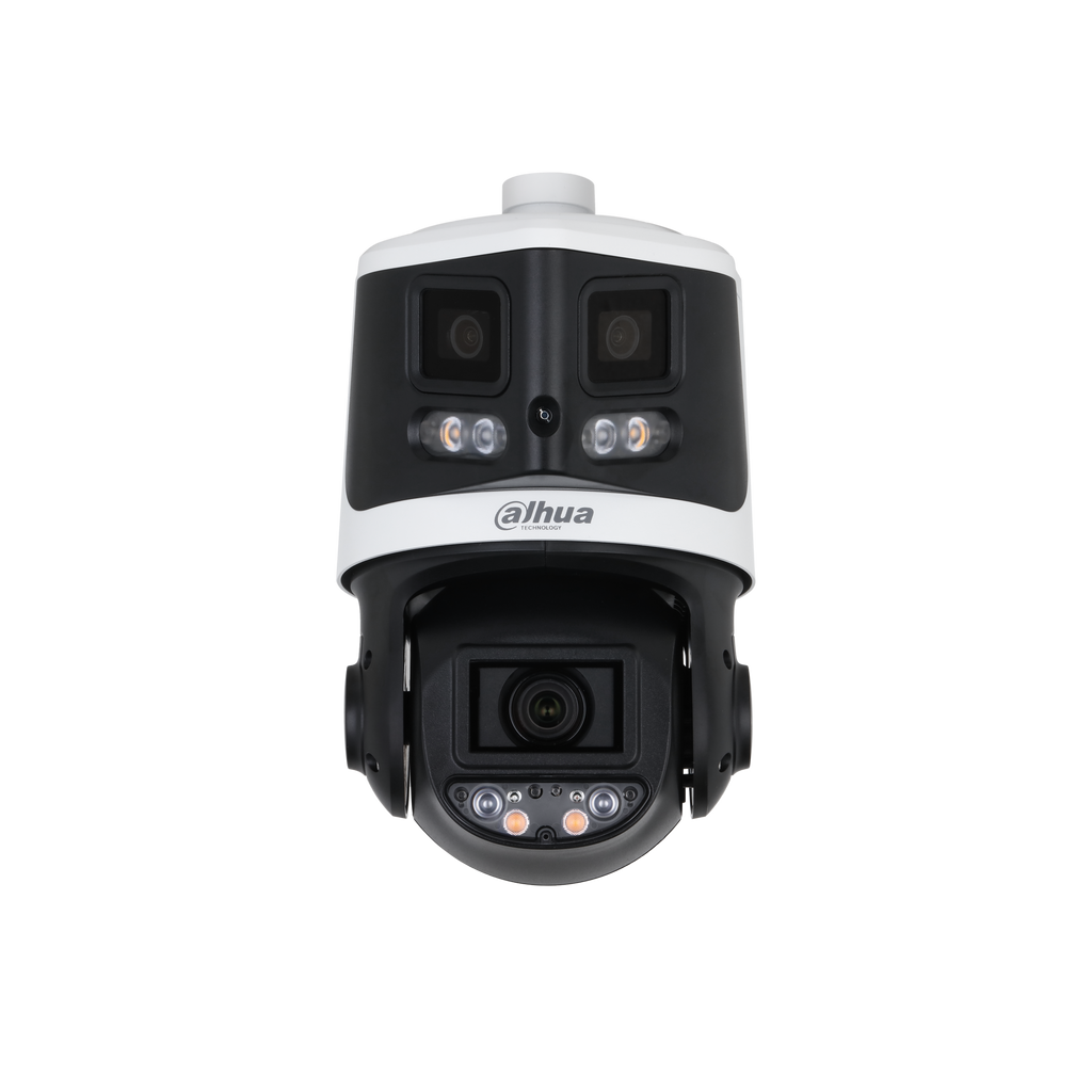 The DH-SDT3E410-8P-MB-A-PV1 is a multi-sensor 180-degree PTZ with TiOC active deterrence