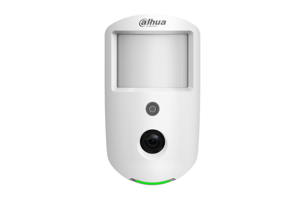The DHI-ARD1731-W2 is a wireless PIR detector with built-in camera for the Dahua Airshield system