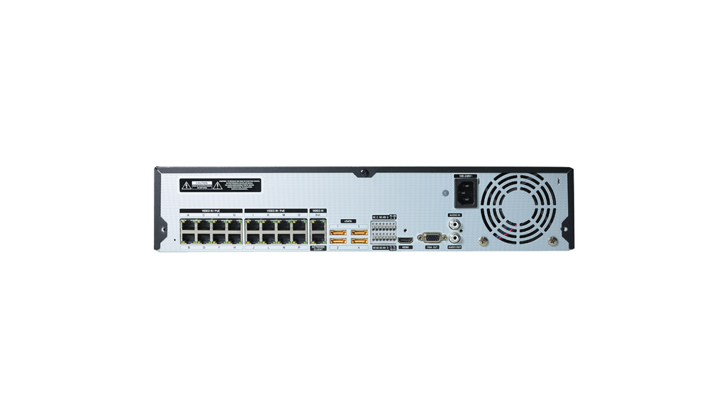 The DR-6532P-A-4TB is a 32-channel NVR with 16 built-in PoE ports and a 4TB