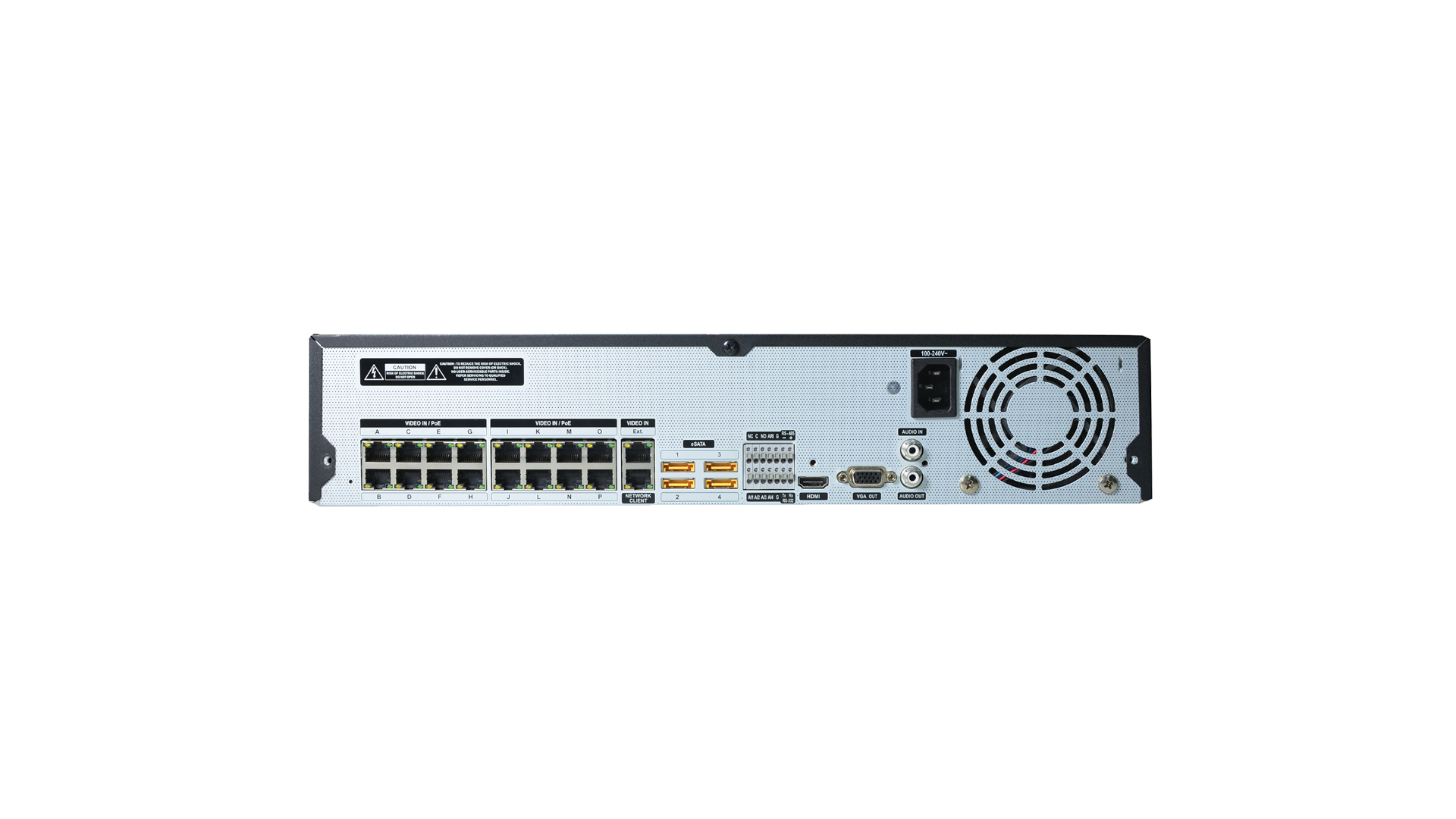 The DR-6532P-A-4TB is a 32-channel NVR with 16 built-in PoE ports and a 4TB
