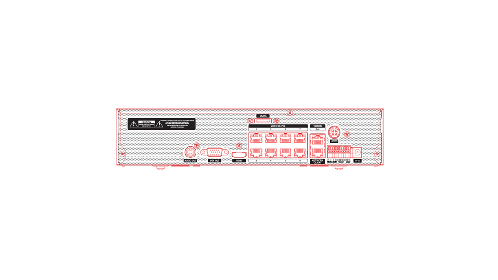The DR-2508P-A is an 8-channel IDIS NVR with 8 built-in PoE ports