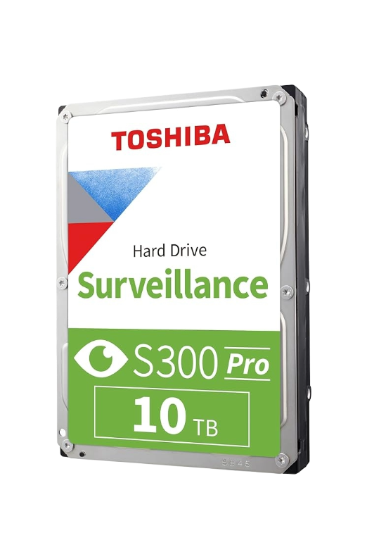 The Toshiba MD10ADA10TV provides 10TB of surveillance-grade storage
