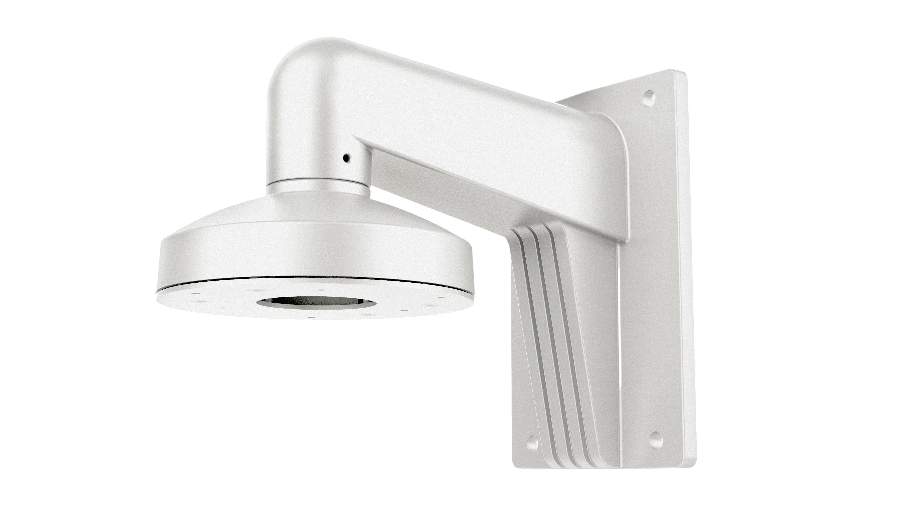 The DS-1273ZJ-130-TRL is a sturdy aluminium wall mount bracket for Hikvision turret and dome cameras