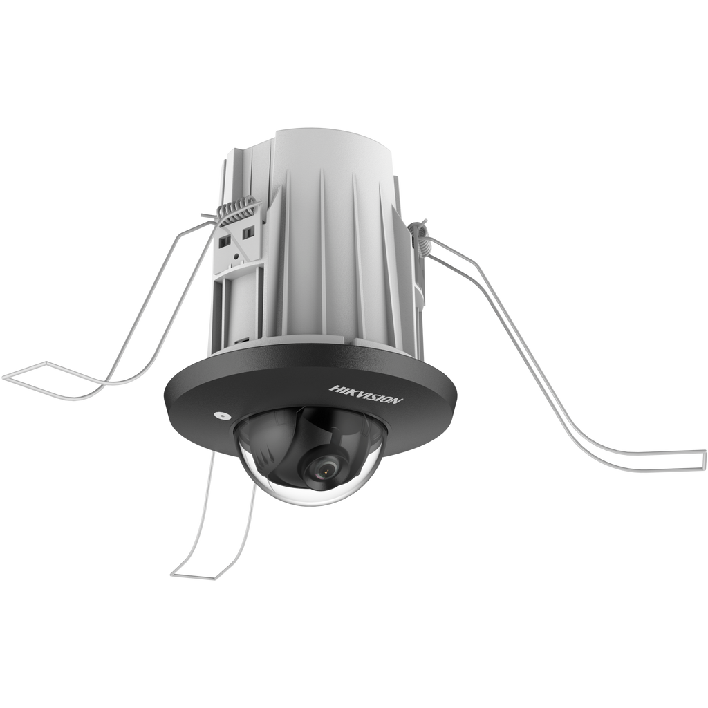 DS-2CD2E43G2-U Hikvision security camera with cables on a white background