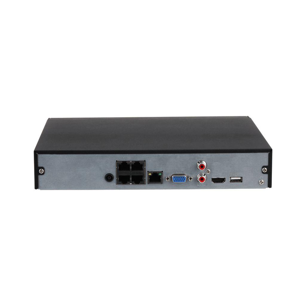 The DHI-NVR4104HS-P-AI/ANZ is a compact 4-channel WizSense AI NVR with 4 built-in PoE ports