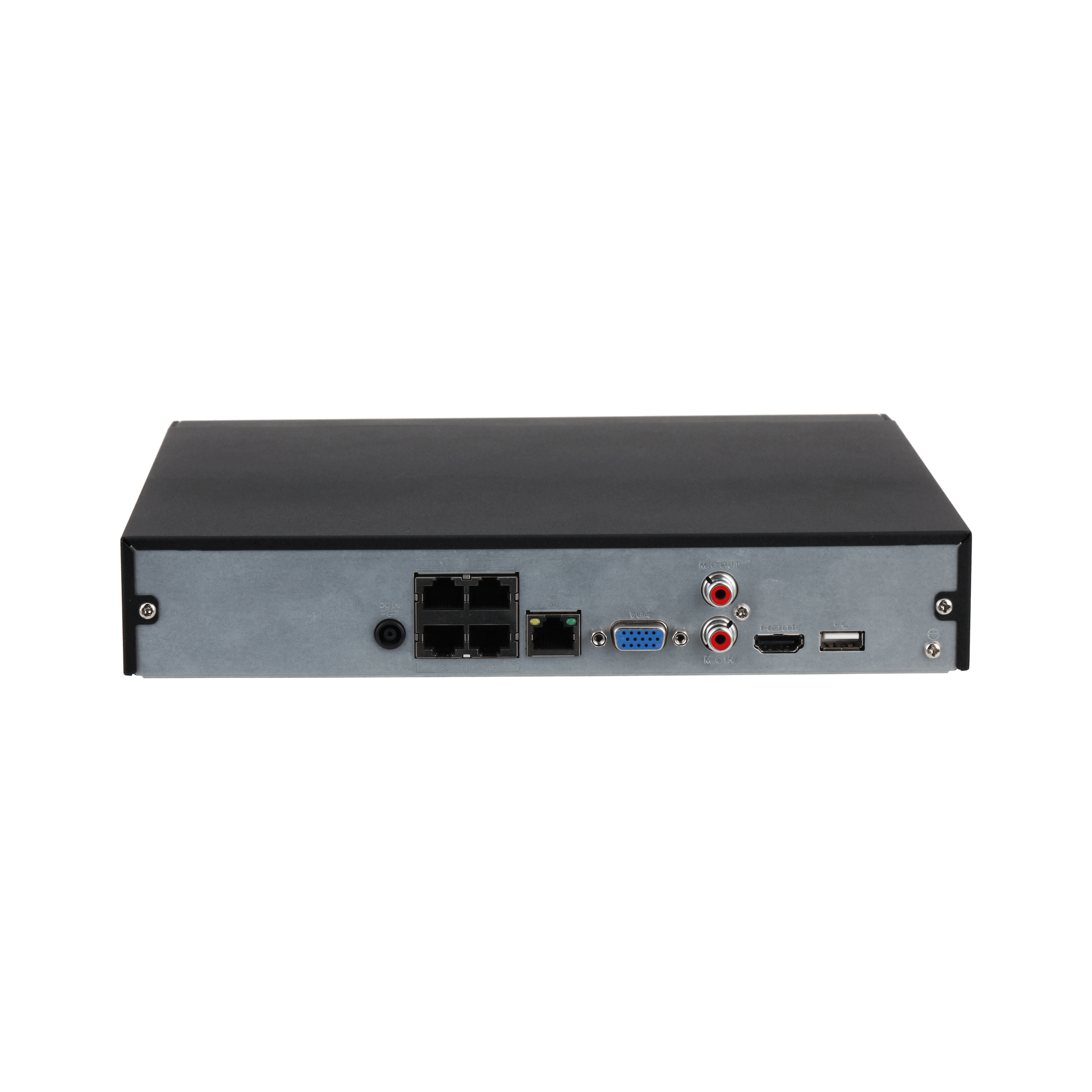 The DHI-NVR4104HS-P-AI/ANZ is a compact 4-channel WizSense AI NVR with 4 built-in PoE ports