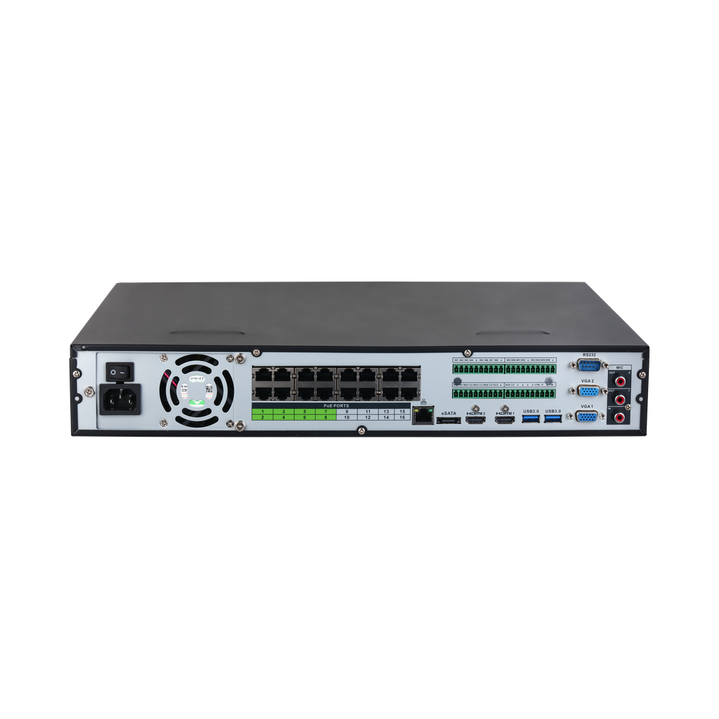 The DHI-NVR5432-16P-AI/ANZ is a 32-channel WizSense AI NVR with 16 built-in PoE ports