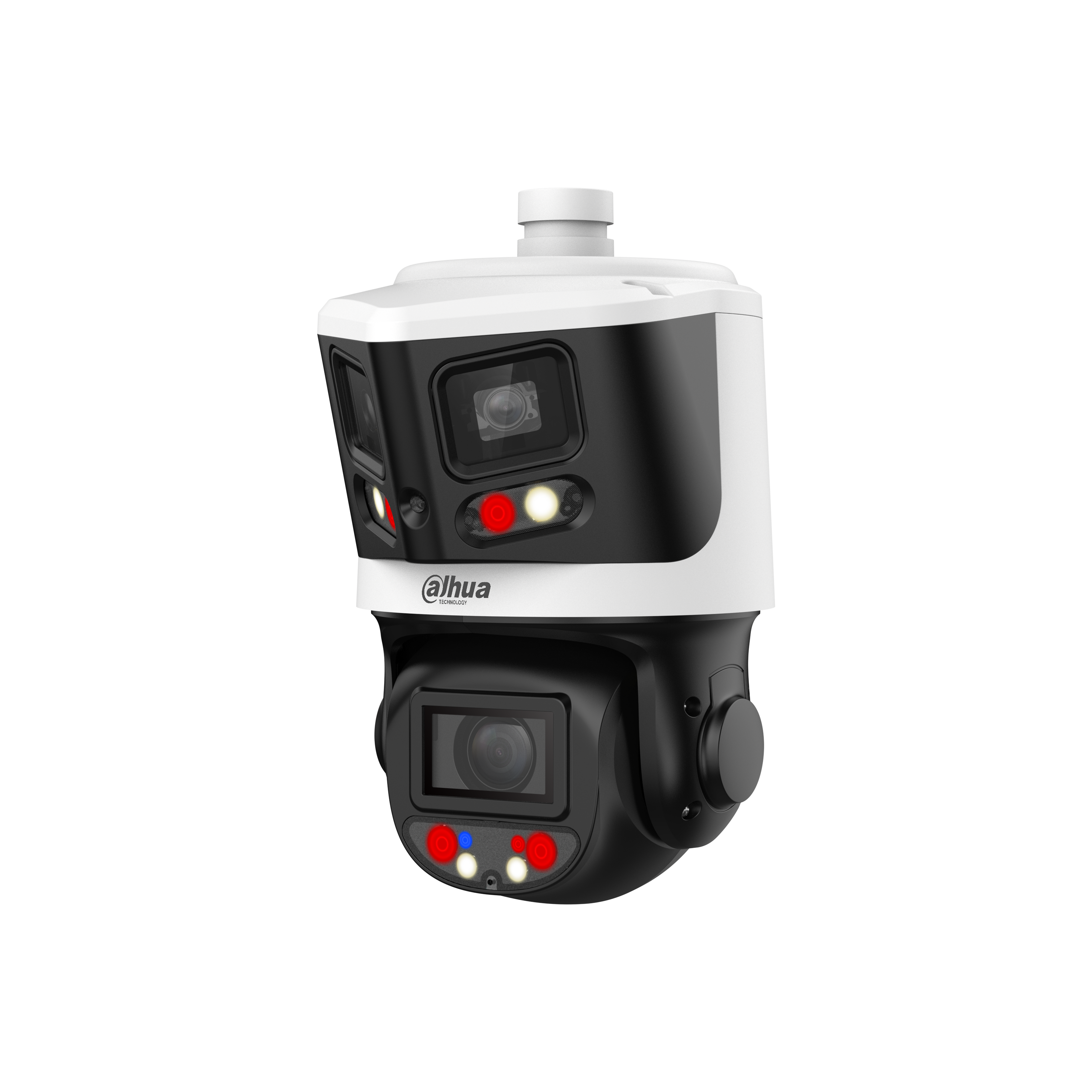 The DH-SDT3E410-8P-MB-A-PV1 is a multi-sensor 180-degree PTZ with TiOC active deterrence
