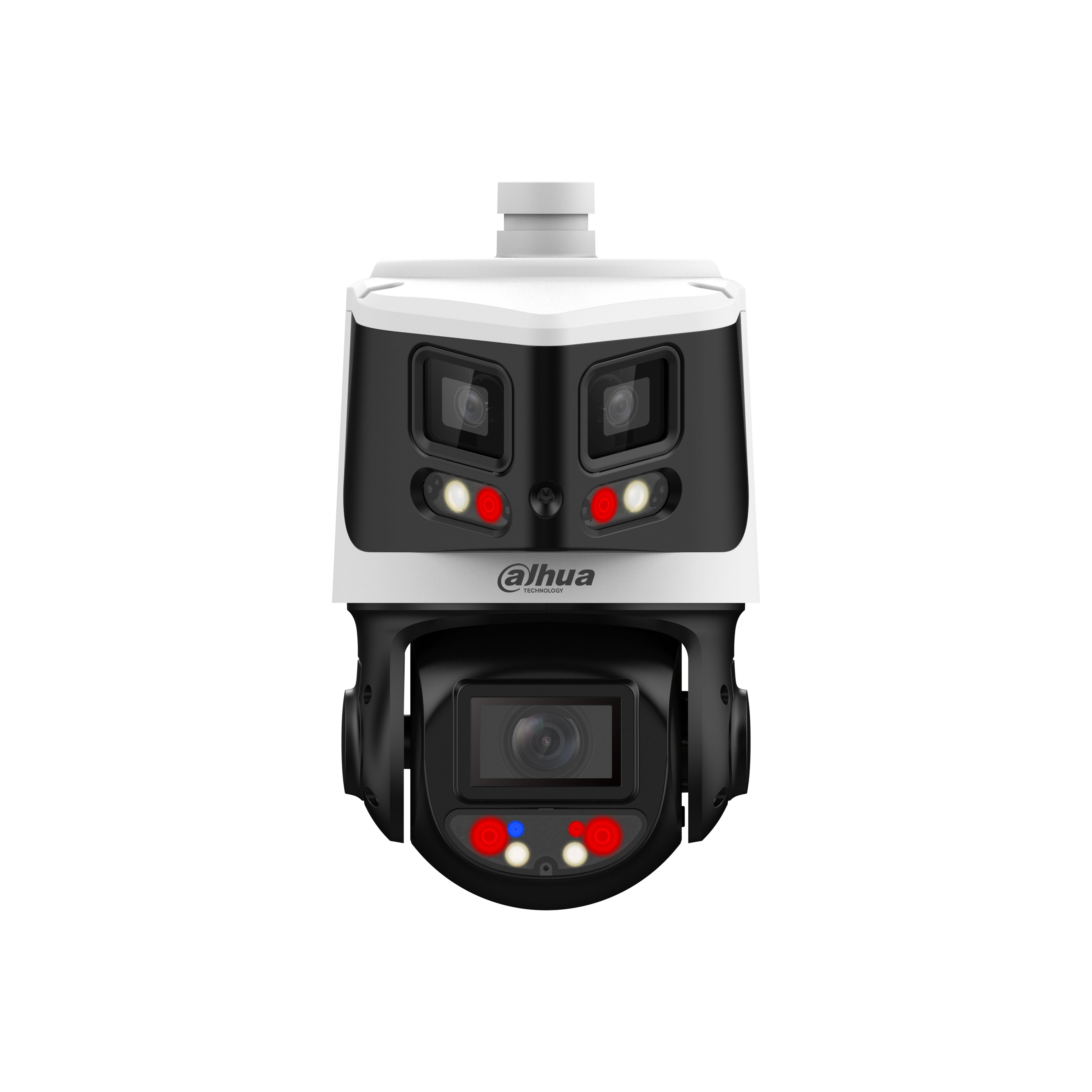 The DH-SDT3E410-8P-MB-A-PV1 is a multi-sensor 180-degree PTZ with TiOC active deterrence