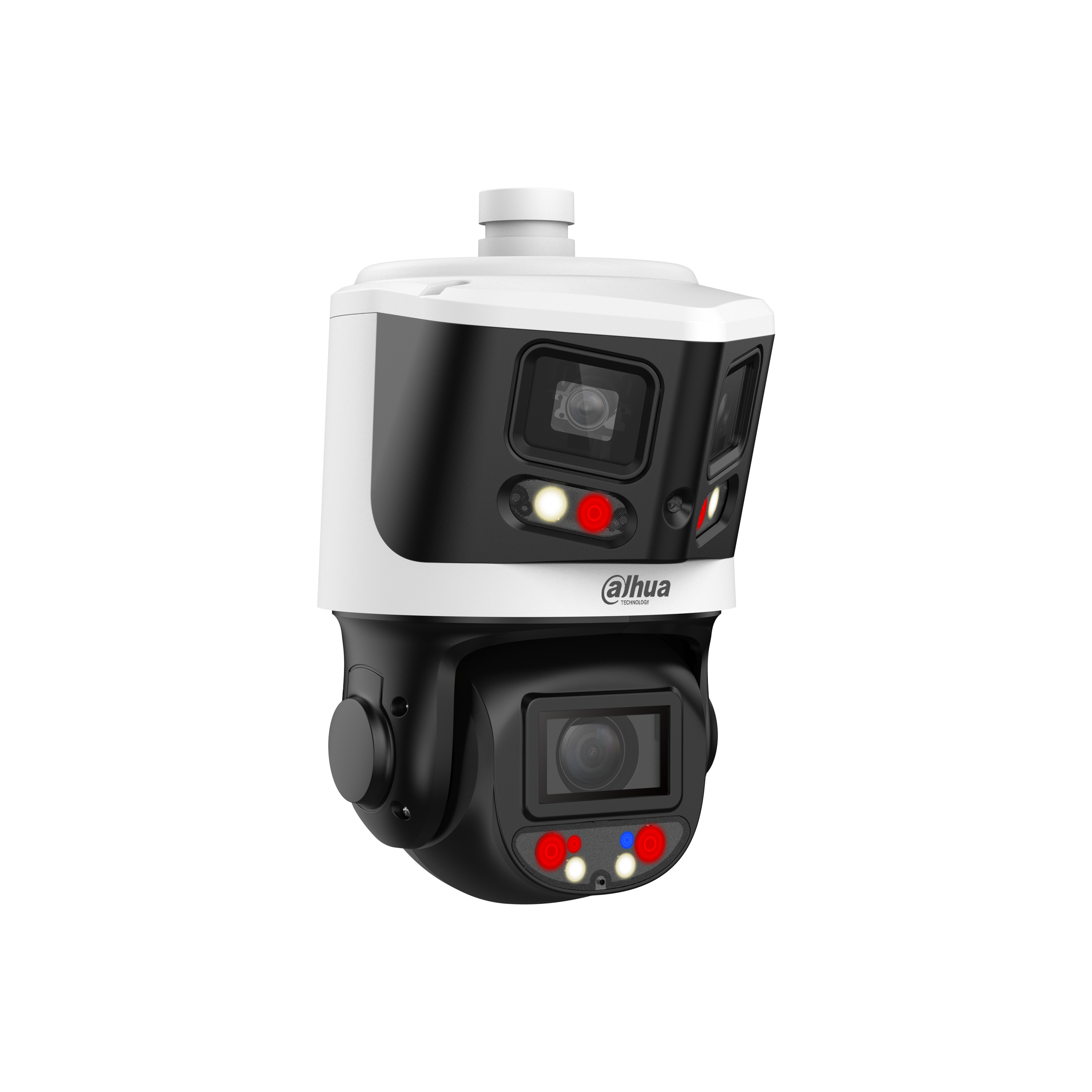 The DH-SDT3E410-8P-MB-A-PV1 is a multi-sensor 180-degree PTZ with TiOC active deterrence