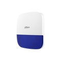 The DHI-ARA13-W2 is a wireless outdoor siren with blue strobe for the Dahua Airshield system